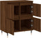 vidaXL - Dressoir - 60x35x70 - cm - bewerkt - hout - bruin - eikenkleur