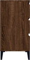 vidaXL - Dressoir - 60x35x70 - cm - bewerkt - hout - bruin - eikenkleur