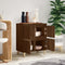 vidaXL - Dressoir - 60x35x70 - cm - bewerkt - hout - bruin - eikenkleur