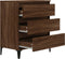 vidaXL - Dressoir - 60x35x70 - cm - bewerkt - hout - bruin - eikenkleur