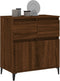 vidaXL - Dressoir - 60x35x70 - cm - bewerkt - hout - bruin - eikenkleur