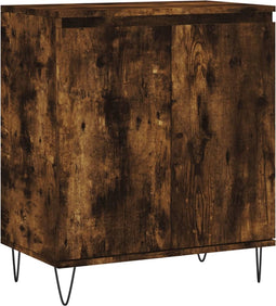 vidaXL - Dressoir - 60x35x70 - cm - bewerkt - hout - gerookt - eikenkleurig