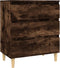 vidaXL - Dressoir - 60x35x70 - cm - bewerkt - hout - gerookt - eikenkleurig