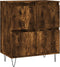 vidaXL - Dressoir - 60x35x70 - cm - bewerkt - hout - gerookt - eikenkleurig