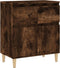 vidaXL - Dressoir - 60x35x70 - cm - bewerkt - hout - gerookt - eikenkleurig