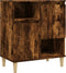 vidaXL - Dressoir - 60x35x70 - cm - bewerkt - hout - gerookt - eikenkleurig