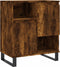 vidaXL - Dressoir - 60x35x70 - cm - bewerkt - hout - gerookt - eikenkleurig