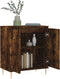 vidaXL - Dressoir - 60x35x70 - cm - bewerkt - hout - gerookt - eikenkleurig