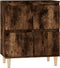 vidaXL - Dressoir - 60x35x70 - cm - bewerkt - hout - gerookt - eikenkleurig