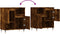 vidaXL - Dressoir - 60x35x70 - cm - bewerkt - hout - gerookt - eikenkleurig