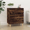 vidaXL - Dressoir - 60x35x70 - cm - bewerkt - hout - gerookt - eikenkleurig