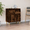 vidaXL - Dressoir - 60x35x70 - cm - bewerkt - hout - gerookt - eikenkleurig