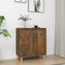 vidaXL - Dressoir - 60x35x70 - cm - bewerkt - hout - gerookt - eikenkleurig