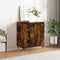 vidaXL - Dressoir - 60x35x70 - cm - bewerkt - hout - gerookt - eikenkleurig