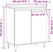 vidaXL - Dressoir - 60x35x70 - cm - bewerkt - hout - gerookt - eikenkleurig