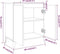 vidaXL - Dressoir - 60x35x70 - cm - bewerkt - hout - gerookt - eikenkleurig