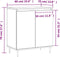 vidaXL - Dressoir - 60x35x70 - cm - bewerkt - hout - gerookt - eikenkleurig