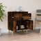 vidaXL - Dressoir - 60x35x70 - cm - bewerkt - hout - gerookt - eikenkleurig