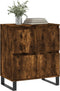 vidaXL - Dressoir - 60x35x70 - cm - bewerkt - hout - gerookt - eikenkleurig
