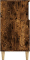 vidaXL - Dressoir - 60x35x70 - cm - bewerkt - hout - gerookt - eikenkleurig