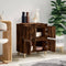 vidaXL - Dressoir - 60x35x70 - cm - bewerkt - hout - gerookt - eikenkleurig