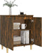 vidaXL - Dressoir - 60x35x70 - cm - bewerkt - hout - gerookt - eikenkleurig