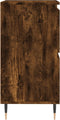 vidaXL - Dressoir - 60x35x70 - cm - bewerkt - hout - gerookt - eikenkleurig