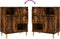 vidaXL - Dressoir - 60x35x70 - cm - bewerkt - hout - gerookt - eikenkleurig