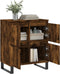 vidaXL - Dressoir - 60x35x70 - cm - bewerkt - hout - gerookt - eikenkleurig