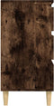 vidaXL - Dressoir - 60x35x70 - cm - bewerkt - hout - gerookt - eikenkleurig
