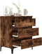 vidaXL - Dressoir - 60x35x70 - cm - bewerkt - hout - gerookt - eikenkleurig