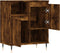 vidaXL - Dressoir - 60x35x70 - cm - bewerkt - hout - gerookt - eikenkleurig