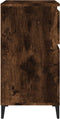 vidaXL - Dressoir - 60x35x70 - cm - bewerkt - hout - gerookt - eikenkleurig