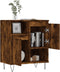 vidaXL - Dressoir - 60x35x70 - cm - bewerkt - hout - gerookt - eikenkleurig