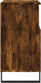 vidaXL - Dressoir - 60x35x70 - cm - bewerkt - hout - gerookt - eikenkleurig