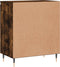 vidaXL - Dressoir - 60x35x70 - cm - bewerkt - hout - gerookt - eikenkleurig