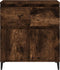 vidaXL - Dressoir - 60x35x70 - cm - bewerkt - hout - gerookt - eikenkleurig