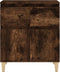 vidaXL - Dressoir - 60x35x70 - cm - bewerkt - hout - gerookt - eikenkleurig