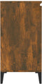 vidaXL - Dressoir - 60x35x70 - cm - bewerkt - hout - gerookt - eikenkleurig