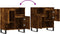 vidaXL - Dressoir - 60x35x70 - cm - bewerkt - hout - gerookt - eikenkleurig