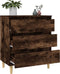 vidaXL - Dressoir - 60x35x70 - cm - bewerkt - hout - gerookt - eikenkleurig