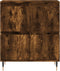 vidaXL - Dressoir - 60x35x70 - cm - bewerkt - hout - gerookt - eikenkleurig