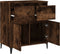vidaXL - Dressoir - 60x35x70 - cm - bewerkt - hout - gerookt - eikenkleurig
