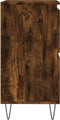 vidaXL - Dressoir - 60x35x70 - cm - bewerkt - hout - gerookt - eikenkleurig