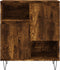 vidaXL - Dressoir - 60x35x70 - cm - bewerkt - hout - gerookt - eikenkleurig