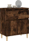 vidaXL - Dressoir - 60x35x70 - cm - bewerkt - hout - gerookt - eikenkleurig