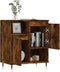 vidaXL - Dressoir - 60x35x70 - cm - bewerkt - hout - gerookt - eikenkleurig