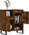 vidaXL - Dressoir - 60x35x70 - cm - bewerkt - hout - gerookt - eikenkleurig