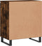 vidaXL - Dressoir - 60x35x70 - cm - bewerkt - hout - gerookt - eikenkleurig