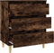 vidaXL - Dressoir - 60x35x70 - cm - bewerkt - hout - gerookt - eikenkleurig